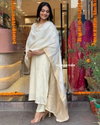 Akshar Designer Chanderi Silk Embroidery Kurti With Bottom Dupatta Wholesale
